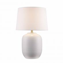 Trans Globe RTL-9156 WH - 1LT TABLE LAMP OVAL ENGRAVED L